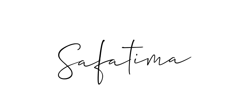 You should practise on your own different ways (Allison_Script) to write your name (Safatima) in signature. don't let someone else do it for you. Safatima signature style 2 images and pictures png