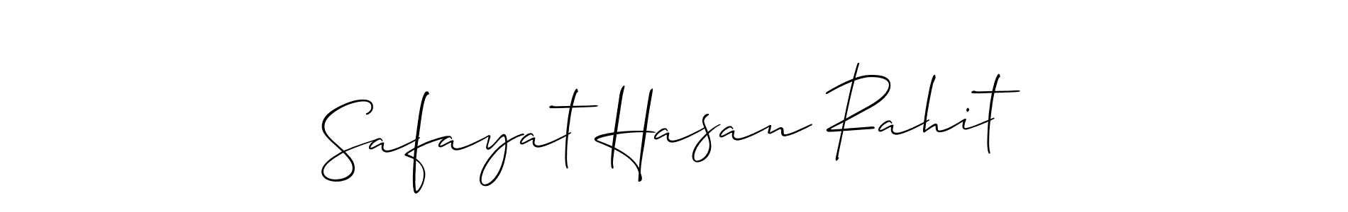 Check out images of Autograph of Safayat Hasan Rahit name. Actor Safayat Hasan Rahit Signature Style. Allison_Script is a professional sign style online. Safayat Hasan Rahit signature style 2 images and pictures png