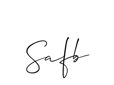 How to make Safb signature? Allison_Script is a professional autograph style. Create handwritten signature for Safb name. Safb signature style 2 images and pictures png