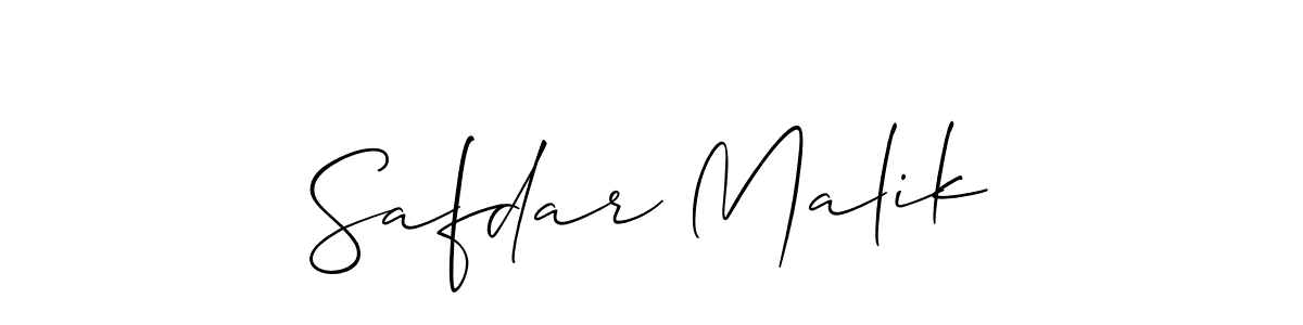 How to make Safdar Malik signature? Allison_Script is a professional autograph style. Create handwritten signature for Safdar Malik name. Safdar Malik signature style 2 images and pictures png