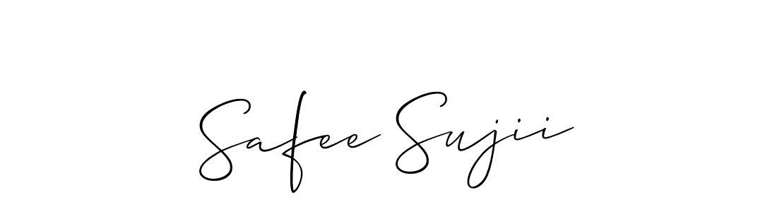 Also You can easily find your signature by using the search form. We will create Safee Sujii name handwritten signature images for you free of cost using Allison_Script sign style. Safee Sujii signature style 2 images and pictures png