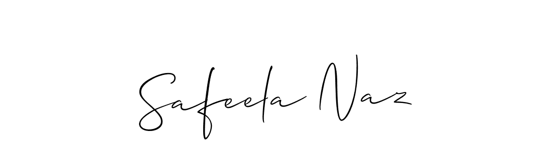 You should practise on your own different ways (Allison_Script) to write your name (Safeela Naz) in signature. don't let someone else do it for you. Safeela Naz signature style 2 images and pictures png