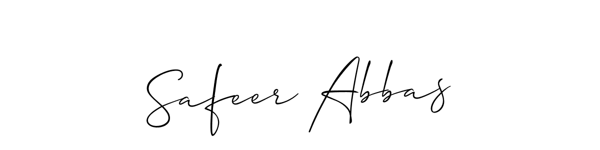 How to make Safeer Abbas name signature. Use Allison_Script style for creating short signs online. This is the latest handwritten sign. Safeer Abbas signature style 2 images and pictures png