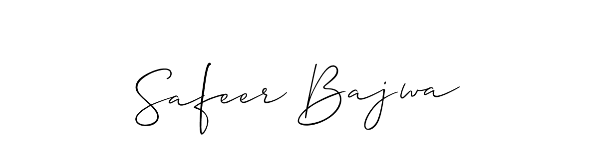 This is the best signature style for the Safeer Bajwa name. Also you like these signature font (Allison_Script). Mix name signature. Safeer Bajwa signature style 2 images and pictures png