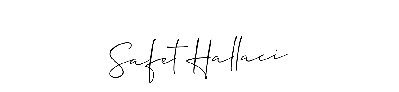 Use a signature maker to create a handwritten signature online. With this signature software, you can design (Allison_Script) your own signature for name Safet Hallaci. Safet Hallaci signature style 2 images and pictures png