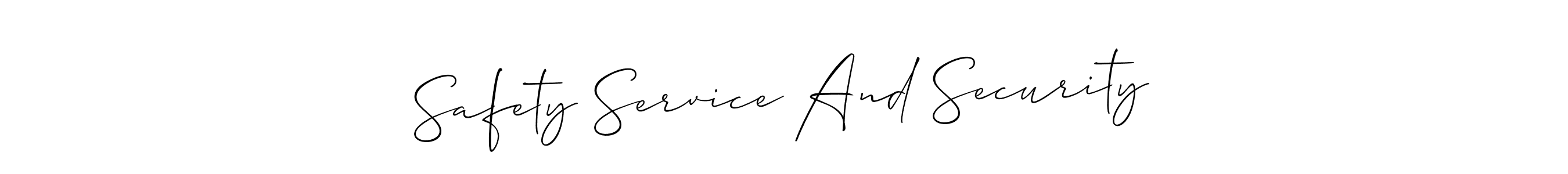 It looks lik you need a new signature style for name Safety Service And Security. Design unique handwritten (Allison_Script) signature with our free signature maker in just a few clicks. Safety Service And Security signature style 2 images and pictures png