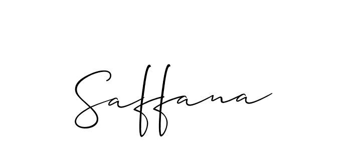 Make a beautiful signature design for name Saffana. With this signature (Allison_Script) style, you can create a handwritten signature for free. Saffana signature style 2 images and pictures png