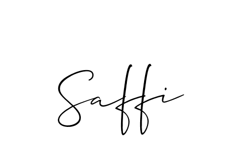 How to make Saffi name signature. Use Allison_Script style for creating short signs online. This is the latest handwritten sign. Saffi signature style 2 images and pictures png