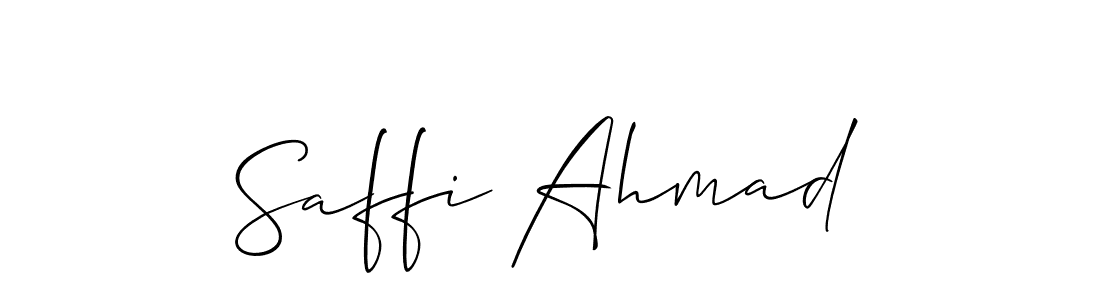 The best way (Allison_Script) to make a short signature is to pick only two or three words in your name. The name Saffi Ahmad include a total of six letters. For converting this name. Saffi Ahmad signature style 2 images and pictures png