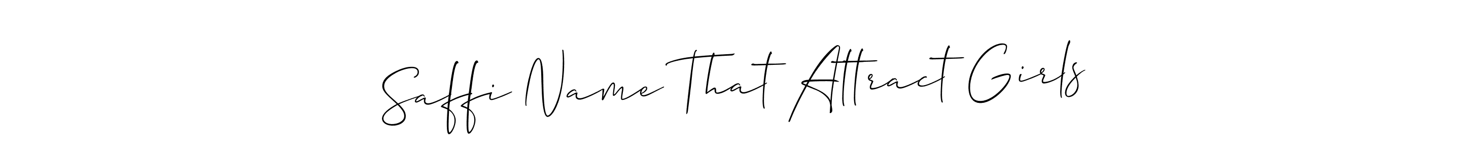 How to make Saffi Name That Attract Girls signature? Allison_Script is a professional autograph style. Create handwritten signature for Saffi Name That Attract Girls name. Saffi Name That Attract Girls signature style 2 images and pictures png