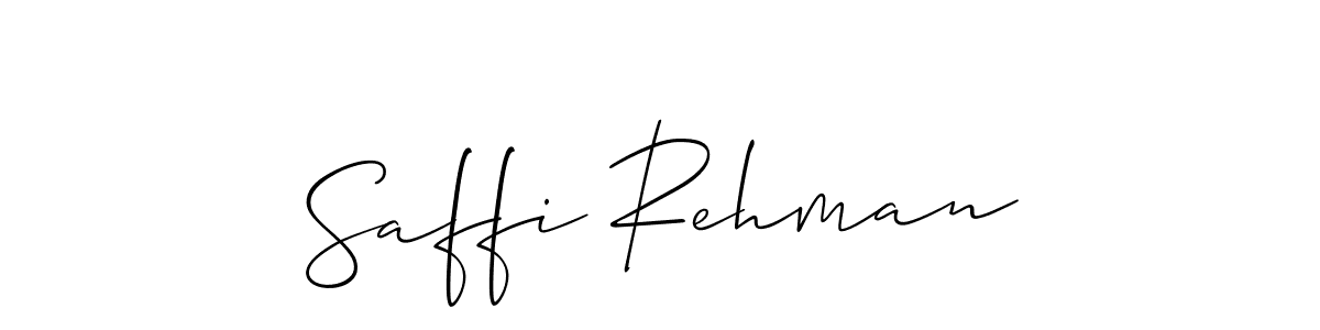 Saffi Rehman stylish signature style. Best Handwritten Sign (Allison_Script) for my name. Handwritten Signature Collection Ideas for my name Saffi Rehman. Saffi Rehman signature style 2 images and pictures png