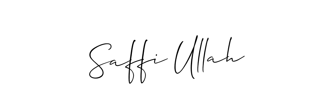 How to make Saffi Ullah name signature. Use Allison_Script style for creating short signs online. This is the latest handwritten sign. Saffi Ullah signature style 2 images and pictures png