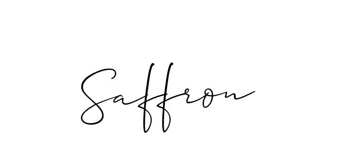 Create a beautiful signature design for name Saffron. With this signature (Allison_Script) fonts, you can make a handwritten signature for free. Saffron signature style 2 images and pictures png