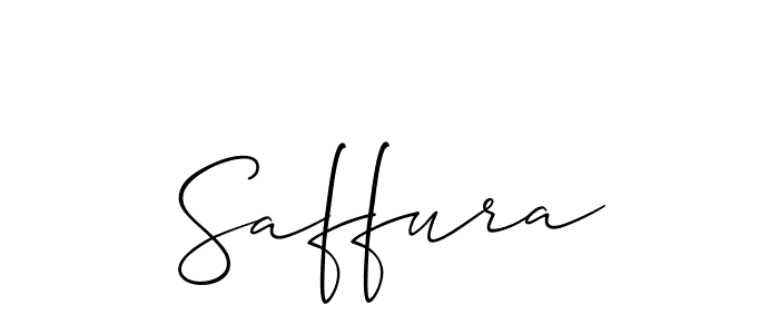 Saffura stylish signature style. Best Handwritten Sign (Allison_Script) for my name. Handwritten Signature Collection Ideas for my name Saffura. Saffura signature style 2 images and pictures png