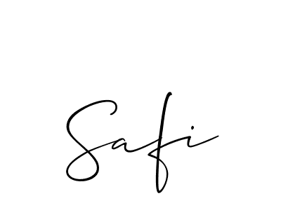 Use a signature maker to create a handwritten signature online. With this signature software, you can design (Allison_Script) your own signature for name Safi. Safi signature style 2 images and pictures png