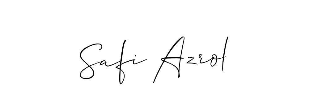 You should practise on your own different ways (Allison_Script) to write your name (Safi Azrol) in signature. don't let someone else do it for you. Safi Azrol signature style 2 images and pictures png