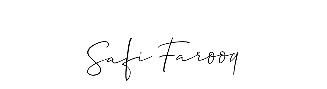 Allison_Script is a professional signature style that is perfect for those who want to add a touch of class to their signature. It is also a great choice for those who want to make their signature more unique. Get Safi Farooq name to fancy signature for free. Safi Farooq signature style 2 images and pictures png