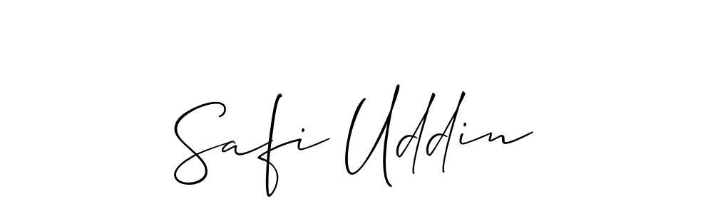 How to make Safi Uddin name signature. Use Allison_Script style for creating short signs online. This is the latest handwritten sign. Safi Uddin signature style 2 images and pictures png