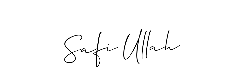 Use a signature maker to create a handwritten signature online. With this signature software, you can design (Allison_Script) your own signature for name Safi Ullah. Safi Ullah signature style 2 images and pictures png