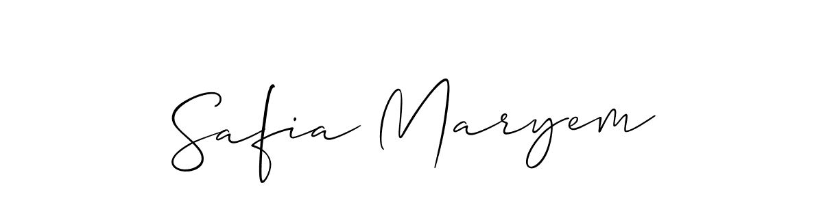 How to make Safia Maryem signature? Allison_Script is a professional autograph style. Create handwritten signature for Safia Maryem name. Safia Maryem signature style 2 images and pictures png