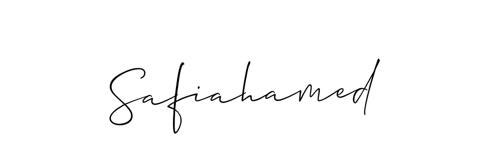 Use a signature maker to create a handwritten signature online. With this signature software, you can design (Allison_Script) your own signature for name Safiahamed. Safiahamed signature style 2 images and pictures png