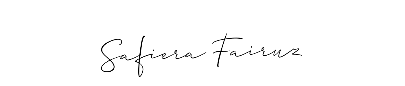 Use a signature maker to create a handwritten signature online. With this signature software, you can design (Allison_Script) your own signature for name Safiera Fairuz. Safiera Fairuz signature style 2 images and pictures png