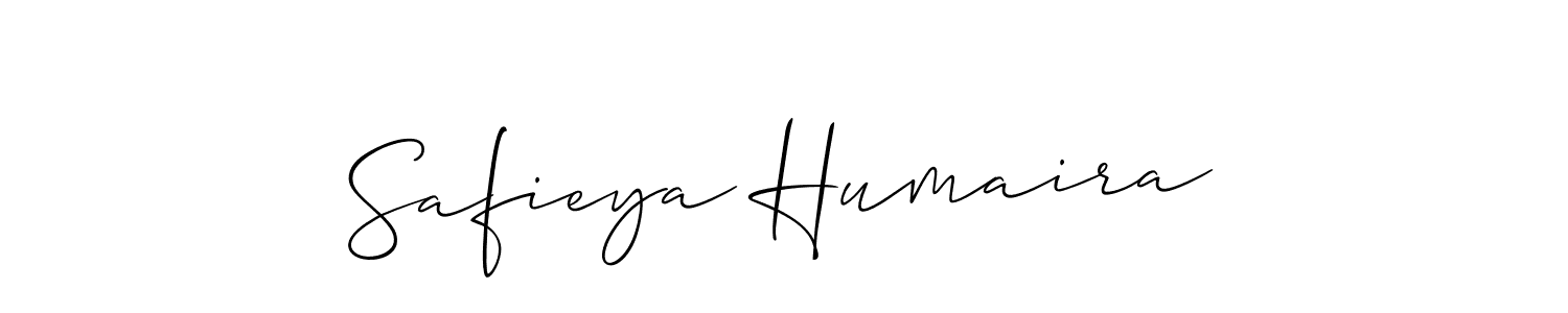 Similarly Allison_Script is the best handwritten signature design. Signature creator online .You can use it as an online autograph creator for name Safieya Humaira. Safieya Humaira signature style 2 images and pictures png