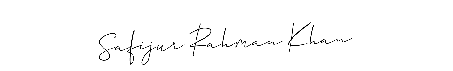 Create a beautiful signature design for name Safijur Rahman Khan. With this signature (Allison_Script) fonts, you can make a handwritten signature for free. Safijur Rahman Khan signature style 2 images and pictures png