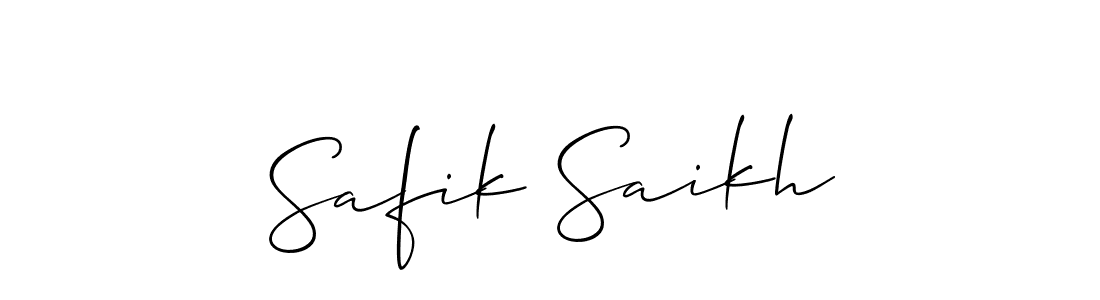 Create a beautiful signature design for name Safik Saikh. With this signature (Allison_Script) fonts, you can make a handwritten signature for free. Safik Saikh signature style 2 images and pictures png