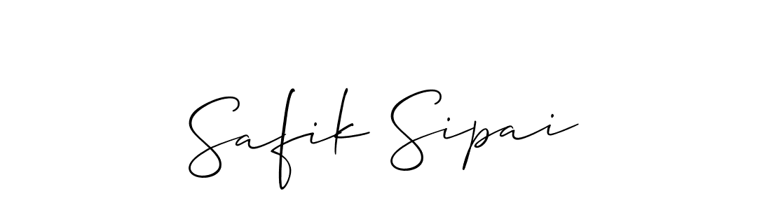 Use a signature maker to create a handwritten signature online. With this signature software, you can design (Allison_Script) your own signature for name Safik Sipai. Safik Sipai signature style 2 images and pictures png