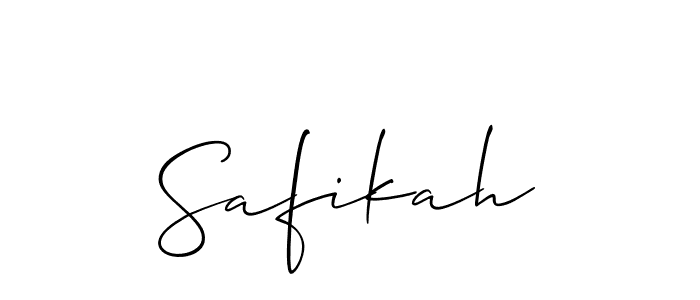 Make a short Safikah signature style. Manage your documents anywhere anytime using Allison_Script. Create and add eSignatures, submit forms, share and send files easily. Safikah signature style 2 images and pictures png