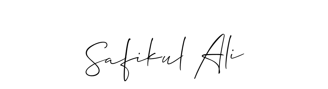 Create a beautiful signature design for name Safikul Ali. With this signature (Allison_Script) fonts, you can make a handwritten signature for free. Safikul Ali signature style 2 images and pictures png