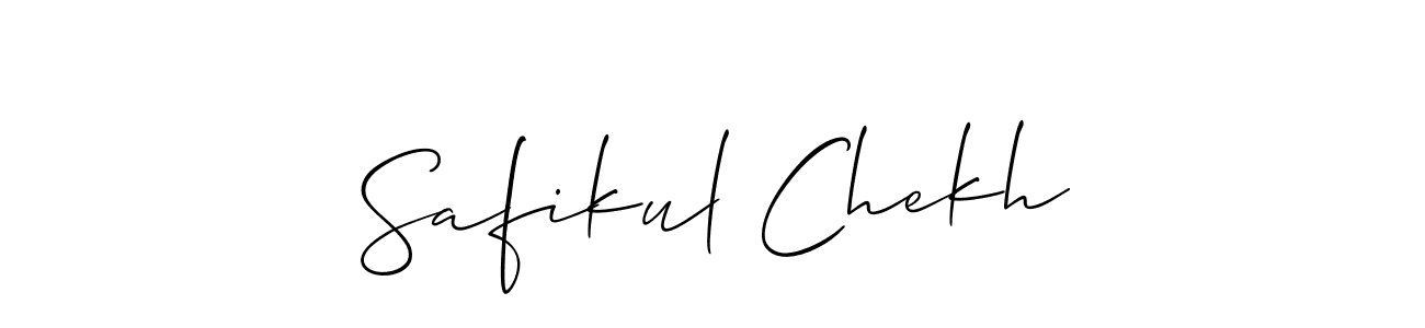 if you are searching for the best signature style for your name Safikul Chekh. so please give up your signature search. here we have designed multiple signature styles  using Allison_Script. Safikul Chekh signature style 2 images and pictures png
