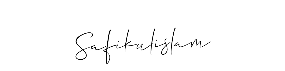 The best way (Allison_Script) to make a short signature is to pick only two or three words in your name. The name Safikulislam include a total of six letters. For converting this name. Safikulislam signature style 2 images and pictures png