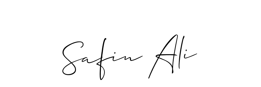 You should practise on your own different ways (Allison_Script) to write your name (Safin Ali) in signature. don't let someone else do it for you. Safin Ali signature style 2 images and pictures png