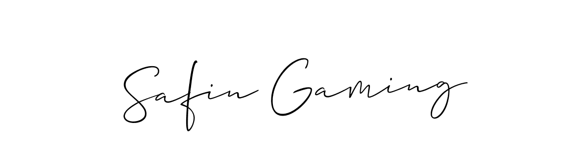 Make a beautiful signature design for name Safin Gaming. Use this online signature maker to create a handwritten signature for free. Safin Gaming signature style 2 images and pictures png