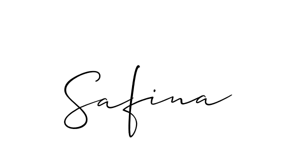 How to make Safina signature? Allison_Script is a professional autograph style. Create handwritten signature for Safina name. Safina signature style 2 images and pictures png