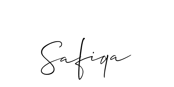 Also we have Safiqa name is the best signature style. Create professional handwritten signature collection using Allison_Script autograph style. Safiqa signature style 2 images and pictures png