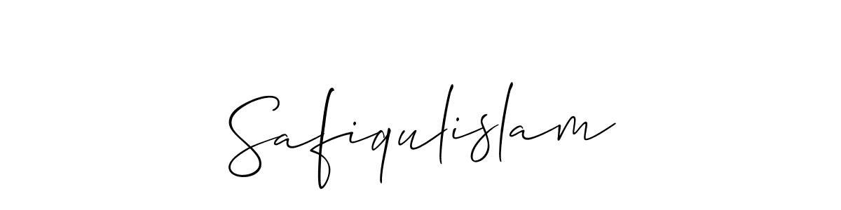 How to make Safiqulislam signature? Allison_Script is a professional autograph style. Create handwritten signature for Safiqulislam name. Safiqulislam signature style 2 images and pictures png