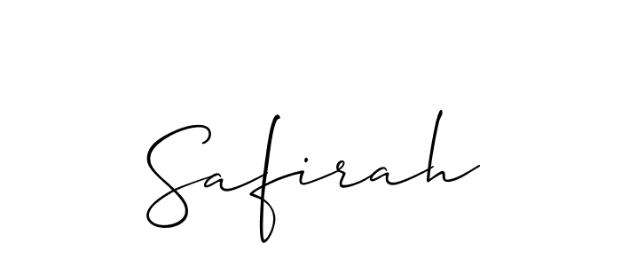 Design your own signature with our free online signature maker. With this signature software, you can create a handwritten (Allison_Script) signature for name Safirah. Safirah signature style 2 images and pictures png