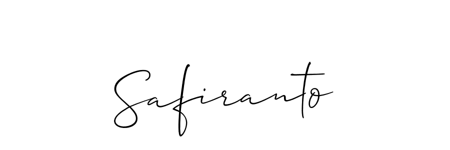 You should practise on your own different ways (Allison_Script) to write your name (Safiranto) in signature. don't let someone else do it for you. Safiranto signature style 2 images and pictures png