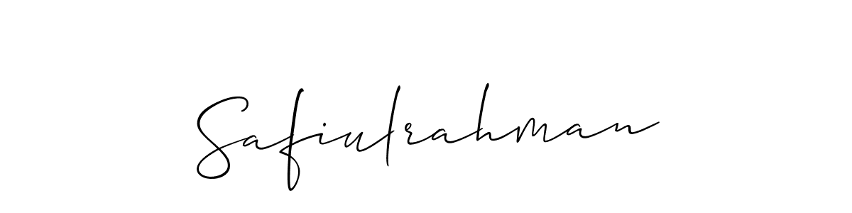 Also we have Safiulrahman name is the best signature style. Create professional handwritten signature collection using Allison_Script autograph style. Safiulrahman signature style 2 images and pictures png