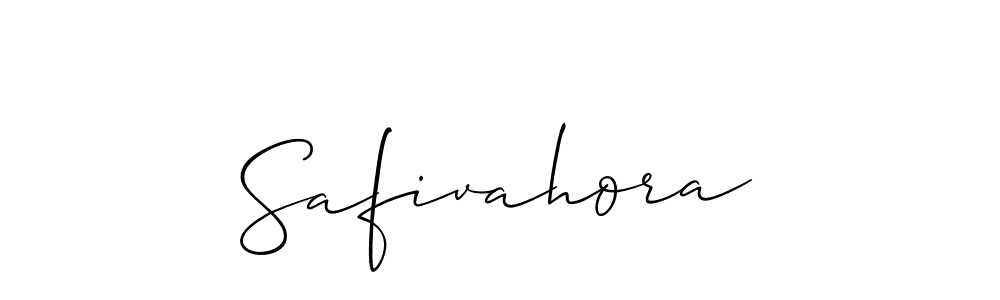 You should practise on your own different ways (Allison_Script) to write your name (Safivahora) in signature. don't let someone else do it for you. Safivahora signature style 2 images and pictures png