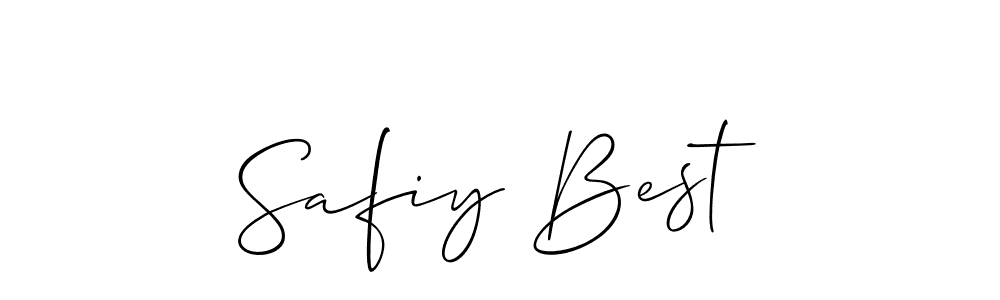 How to make Safiy Best name signature. Use Allison_Script style for creating short signs online. This is the latest handwritten sign. Safiy Best signature style 2 images and pictures png