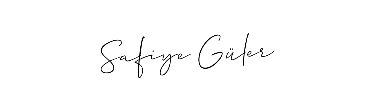 How to make Safiye Güler name signature. Use Allison_Script style for creating short signs online. This is the latest handwritten sign. Safiye Güler signature style 2 images and pictures png