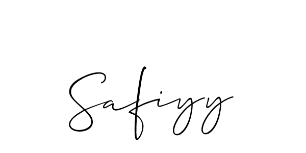 Safiyy stylish signature style. Best Handwritten Sign (Allison_Script) for my name. Handwritten Signature Collection Ideas for my name Safiyy. Safiyy signature style 2 images and pictures png