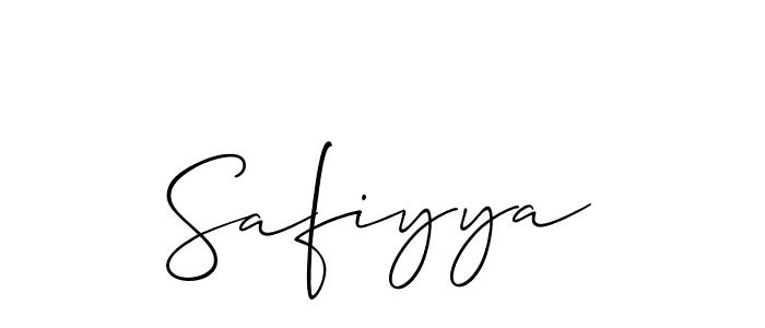 How to make Safiyya signature? Allison_Script is a professional autograph style. Create handwritten signature for Safiyya name. Safiyya signature style 2 images and pictures png
