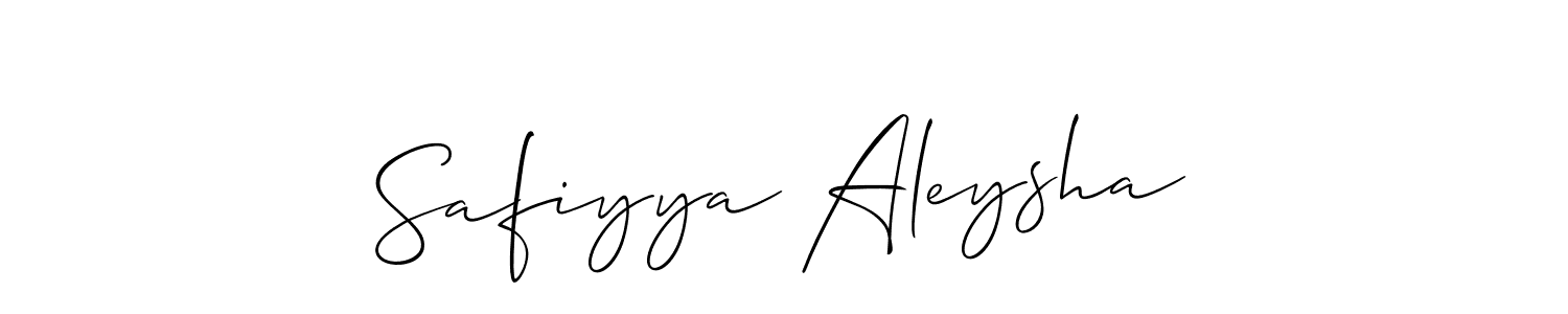 It looks lik you need a new signature style for name Safiyya Aleysha. Design unique handwritten (Allison_Script) signature with our free signature maker in just a few clicks. Safiyya Aleysha signature style 2 images and pictures png