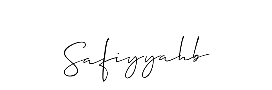 How to make Safiyyahb name signature. Use Allison_Script style for creating short signs online. This is the latest handwritten sign. Safiyyahb signature style 2 images and pictures png