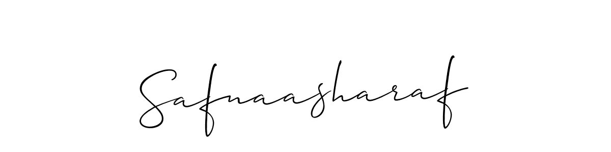 How to make Safnaasharaf name signature. Use Allison_Script style for creating short signs online. This is the latest handwritten sign. Safnaasharaf signature style 2 images and pictures png